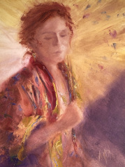 “A Moment” 12”x9” oil on paper, this capture submitted to AIS 2025 Assoc Online Exhibition. final uploaded capture on 07-15-25