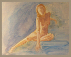 Testing the Waters - oil quick sketch 11" x 14"