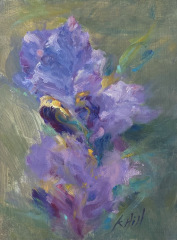Purple Beard , oil on panel 8” x 6”